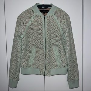 Victoria Beckham For Target Mint Green Bomber Jacket - Size XS - Cottagecore